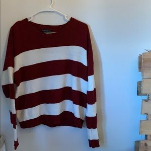 oversized striped sweater